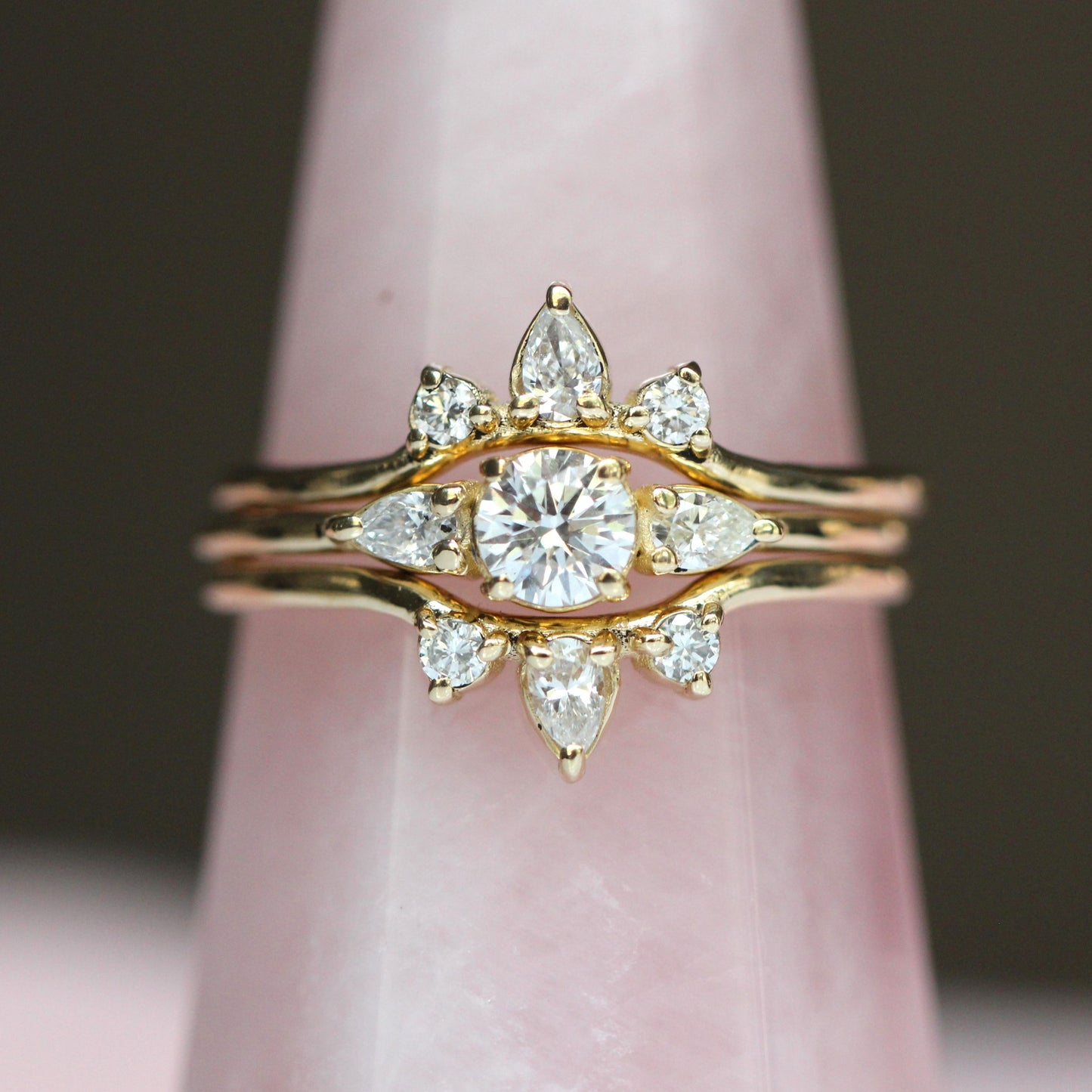 Diamond Pear Drop Wrap Around Ring