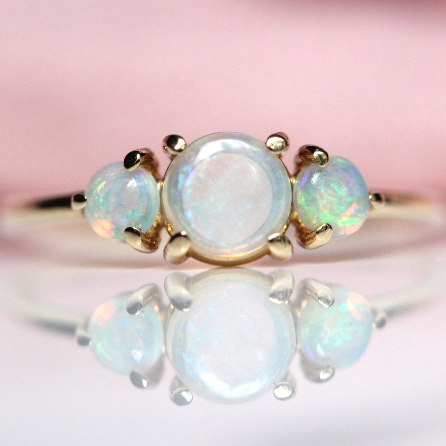 Australian Opal Trilogy Ring