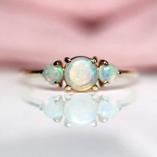 Australian Opal Trilogy Ring