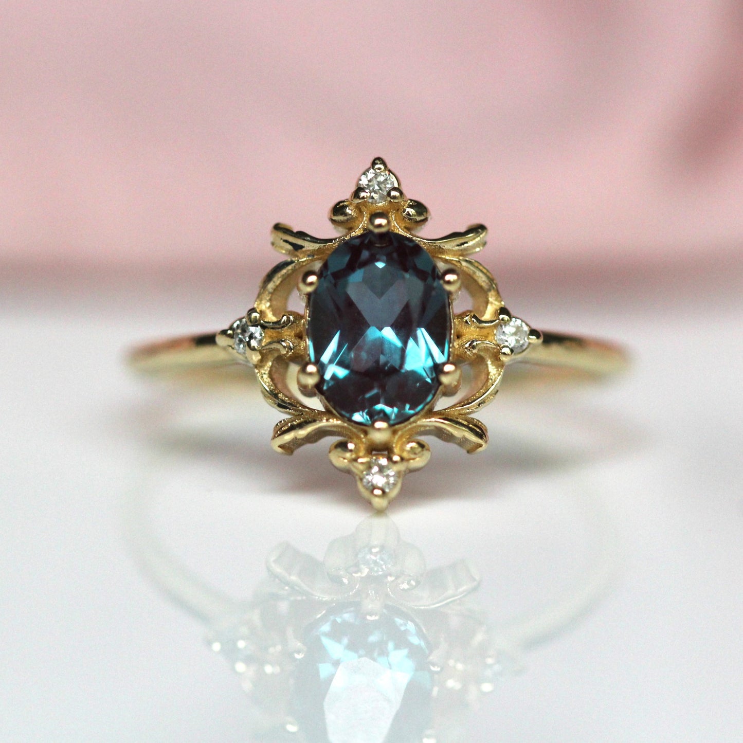 Filagree Alexandrite Ring