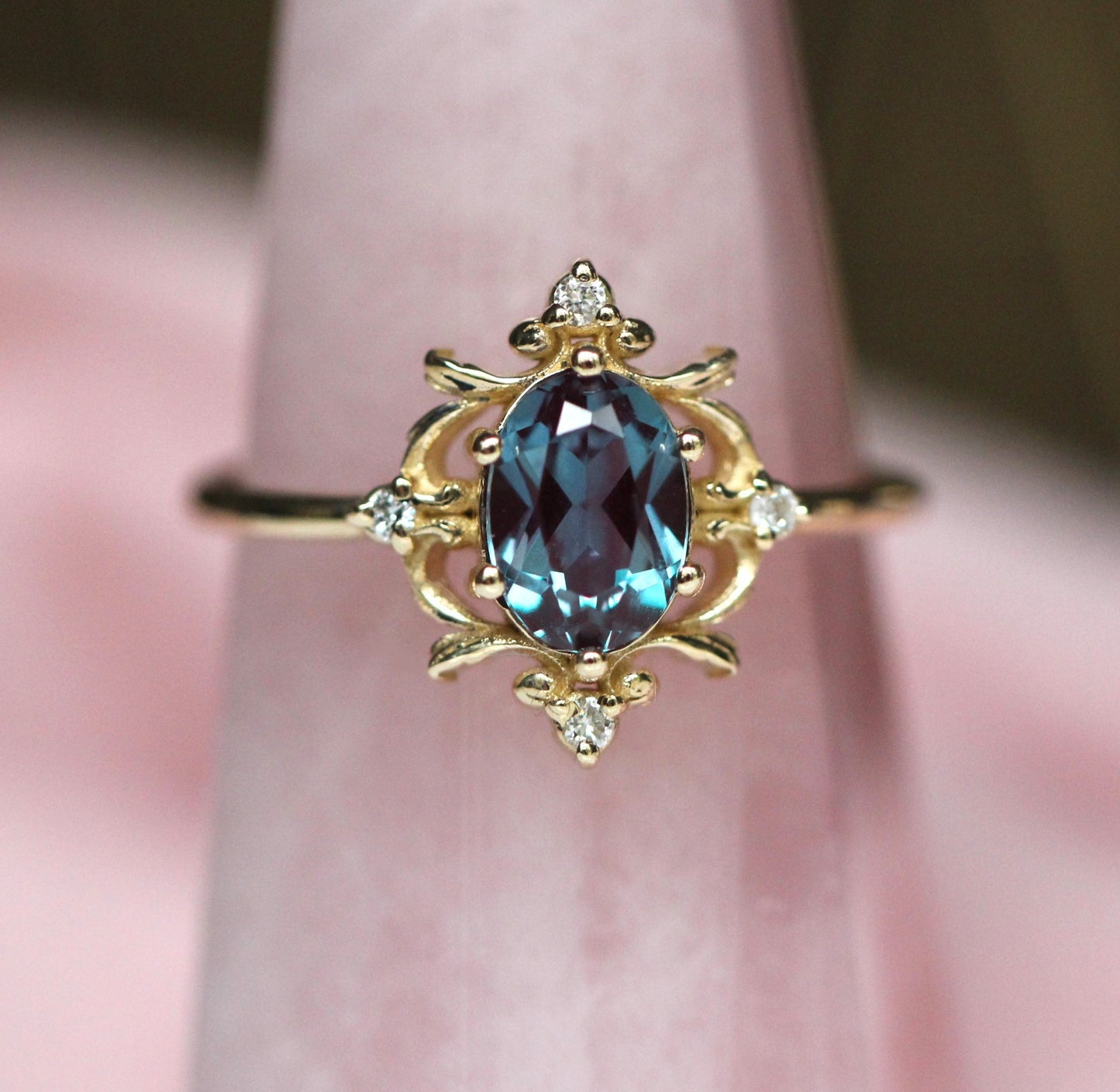 Filagree Alexandrite Ring