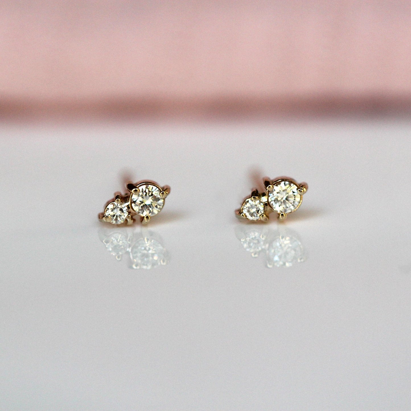 Duo Diamond Studs