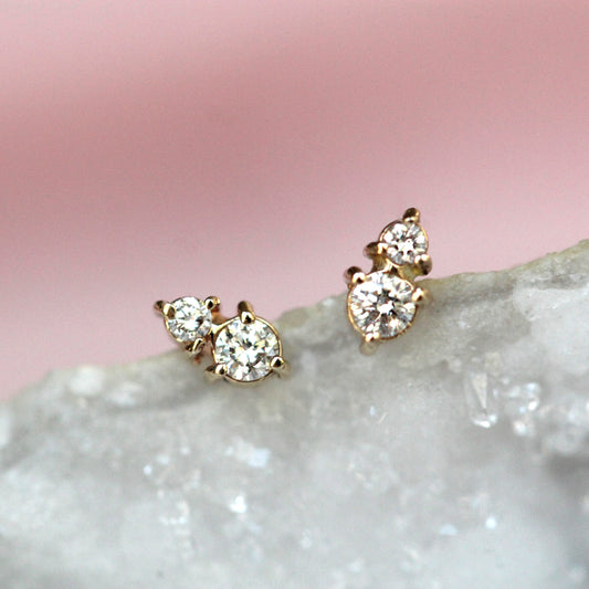 Duo Diamond Studs