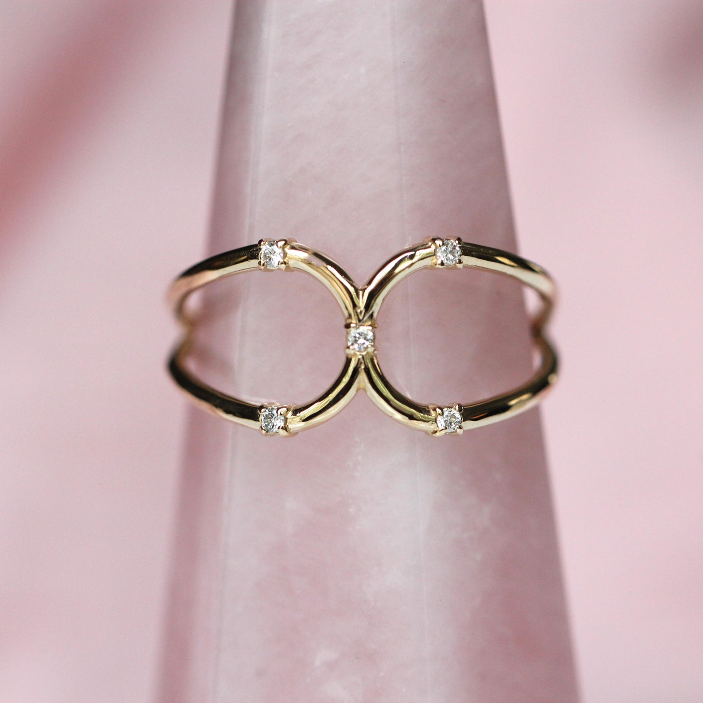 Double Loop Diamond Ring