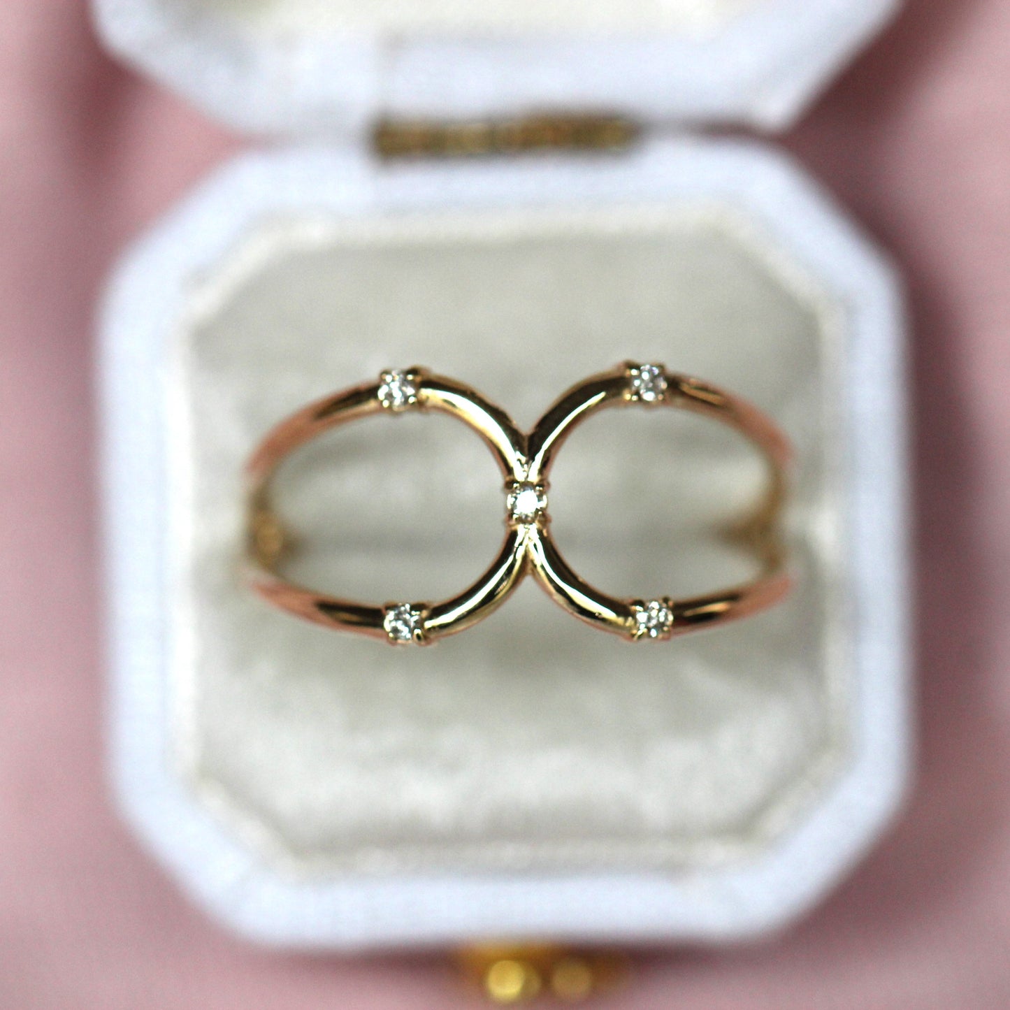 Double Loop Diamond Ring