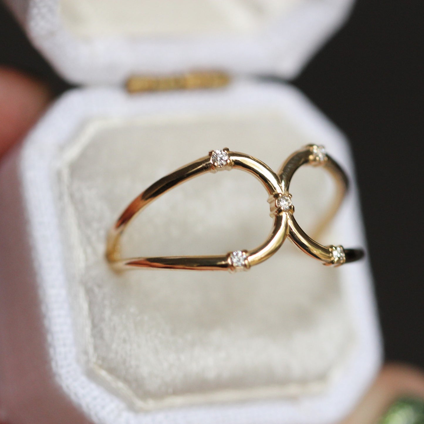 Double Loop Diamond Ring