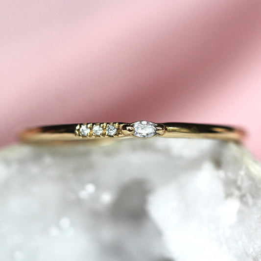 Asymmetrical Marquise Ring