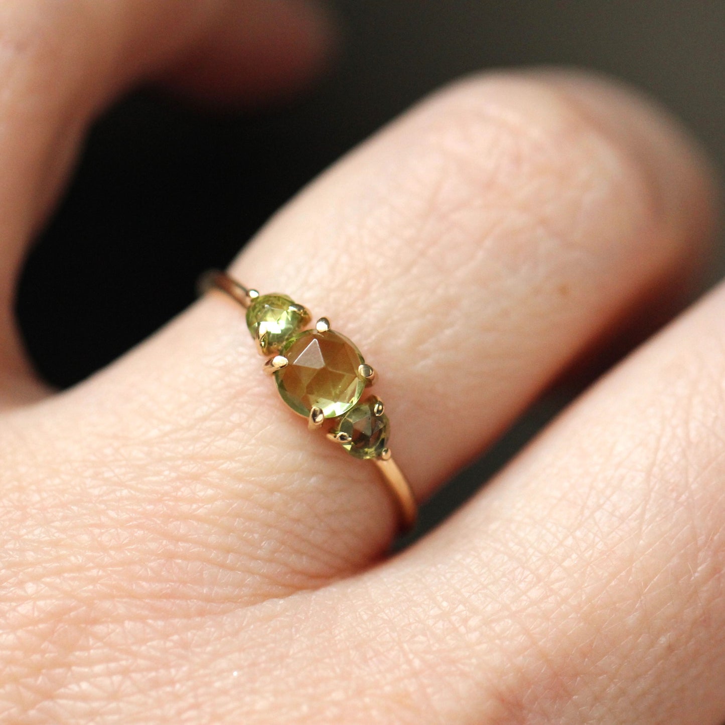 Peridot Trilogy Ring