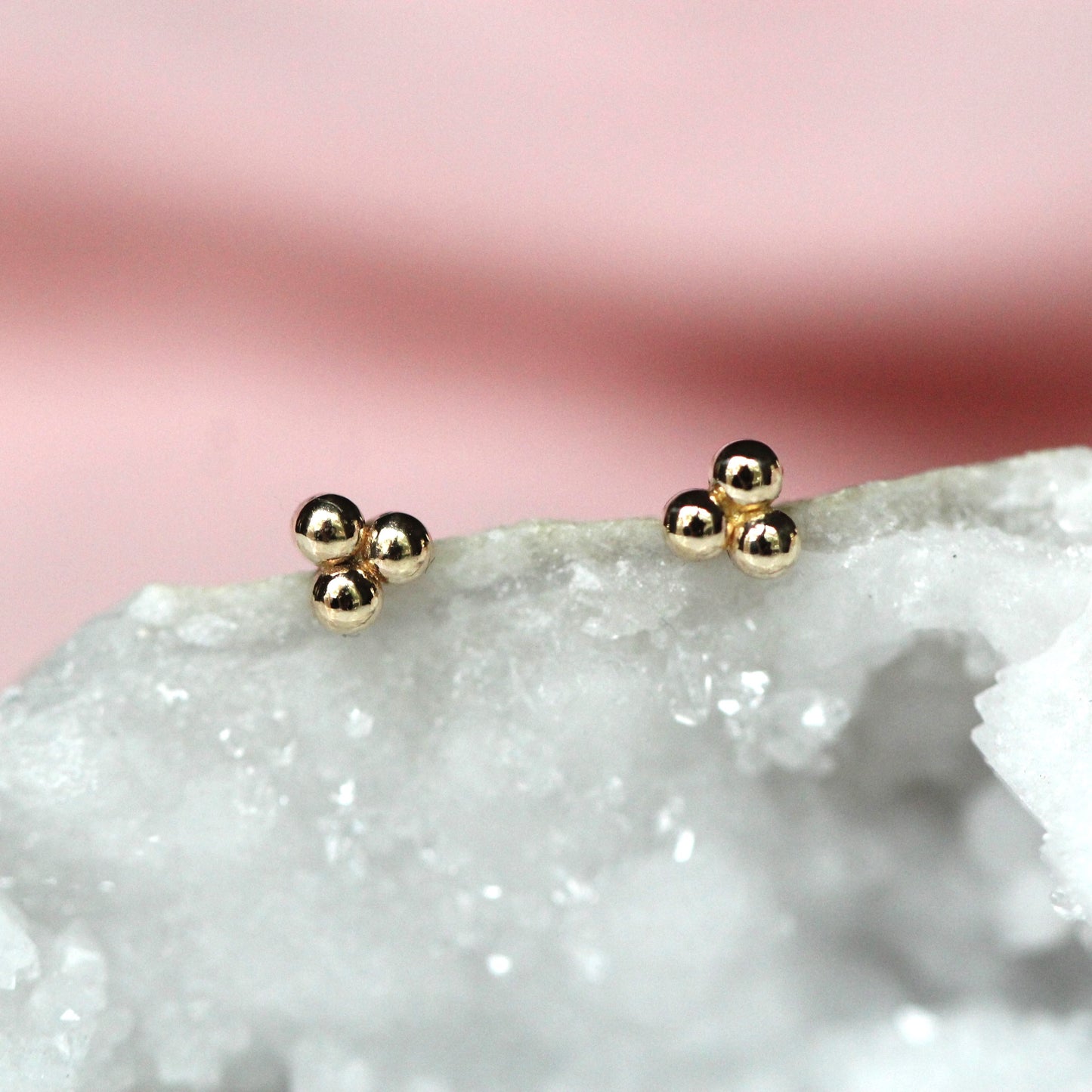 Tiny Triple Bead Studs