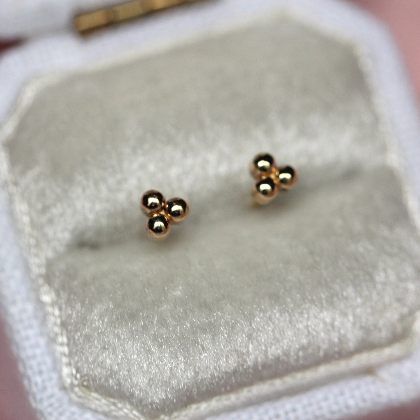 Tiny Triple Bead Studs