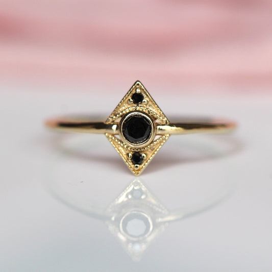 Black Diamond Zelda Ring