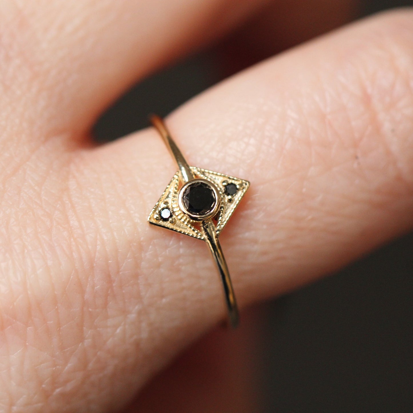 Black Diamond Zelda Ring