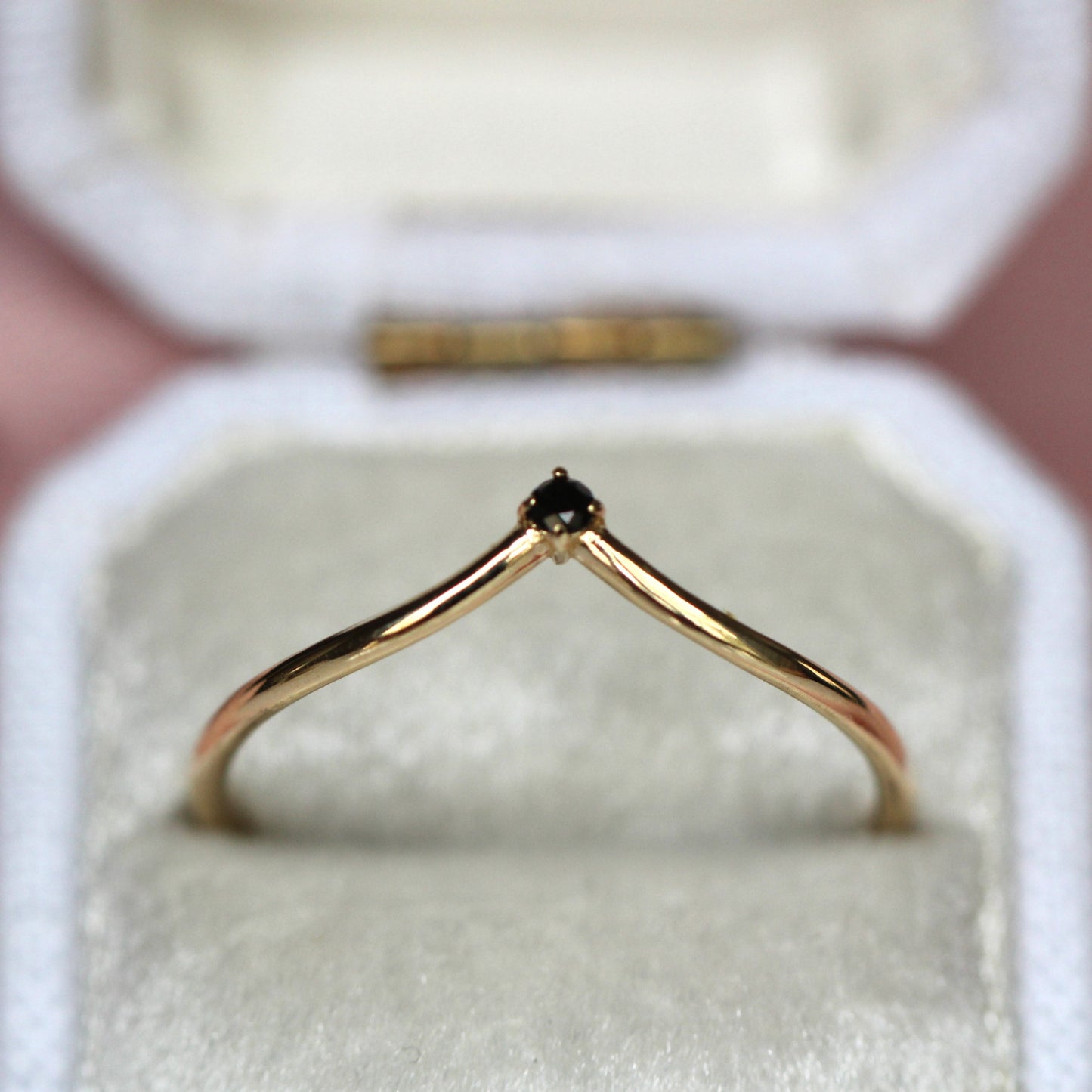 Black Diamond Swoop Ring