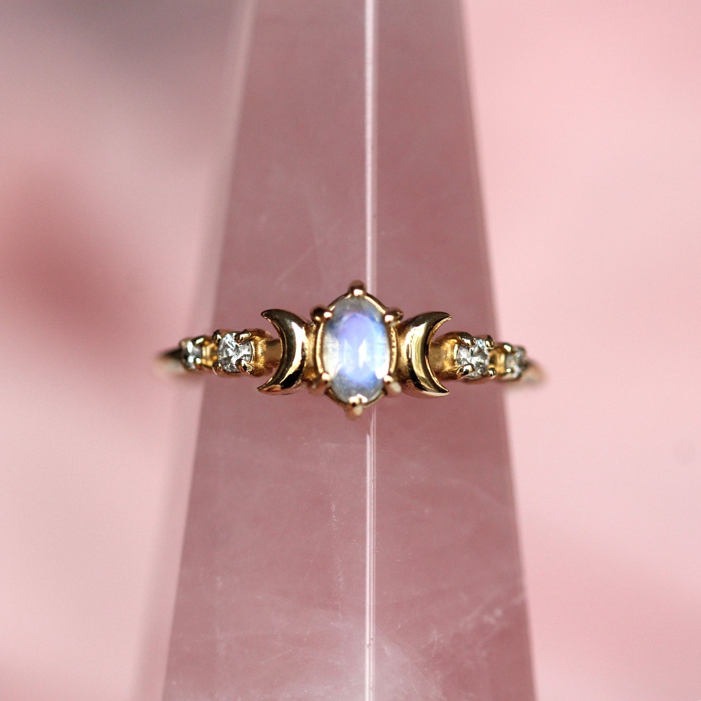 Moonstone Moon Phase Ring