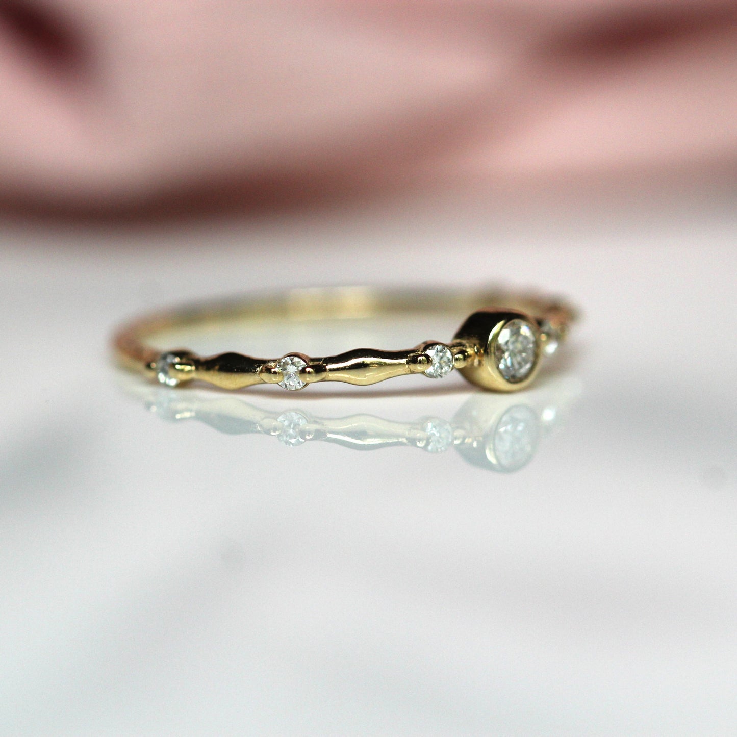 Diamond Wave Accent Ring