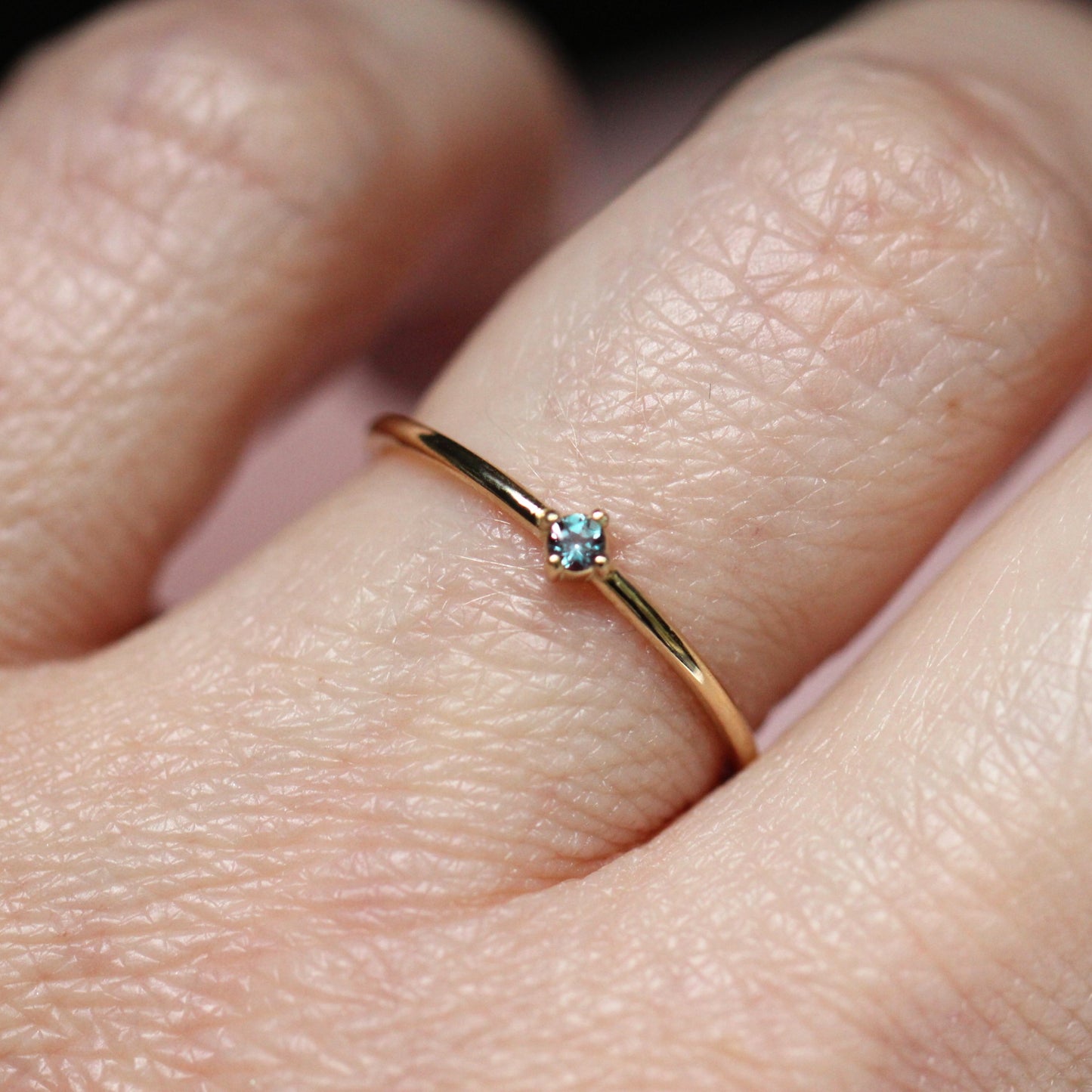 Tiny Alexandrite Stacking Ring