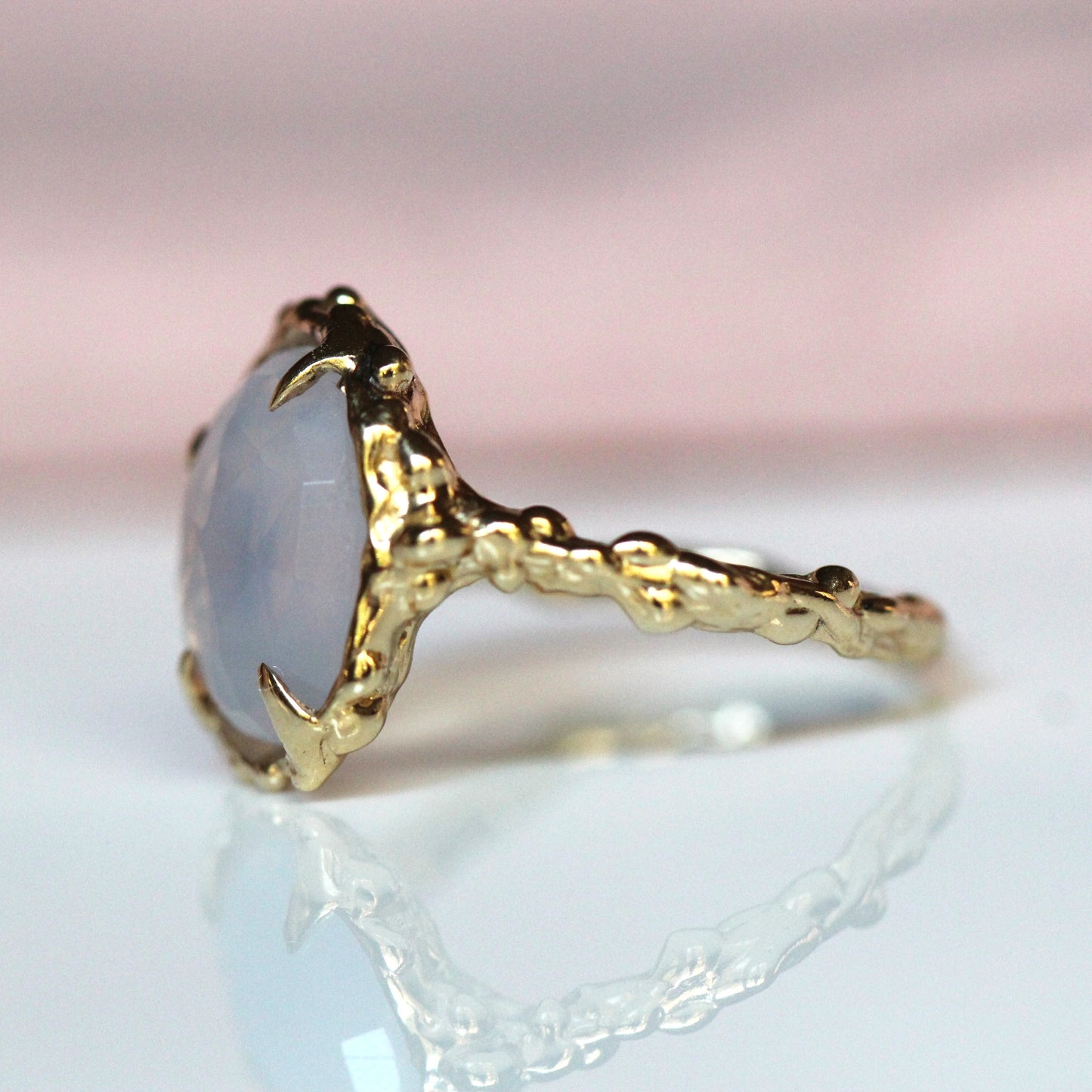 10K Lavender Quartz Statement Ring- OOAK