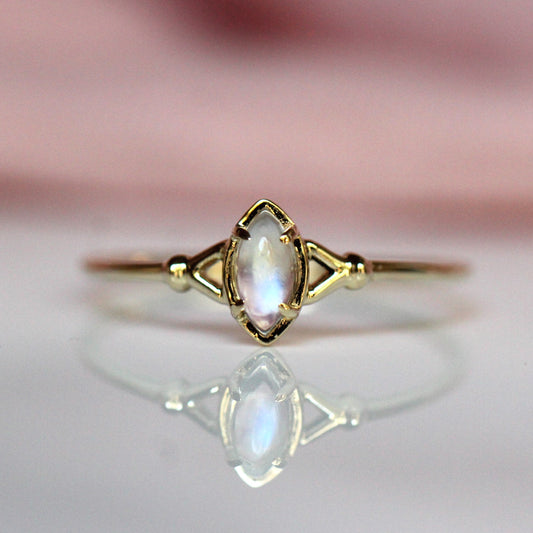 Split Shank Moonstone Marquise