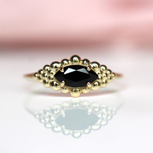 Marquise Bubble Halo Ring