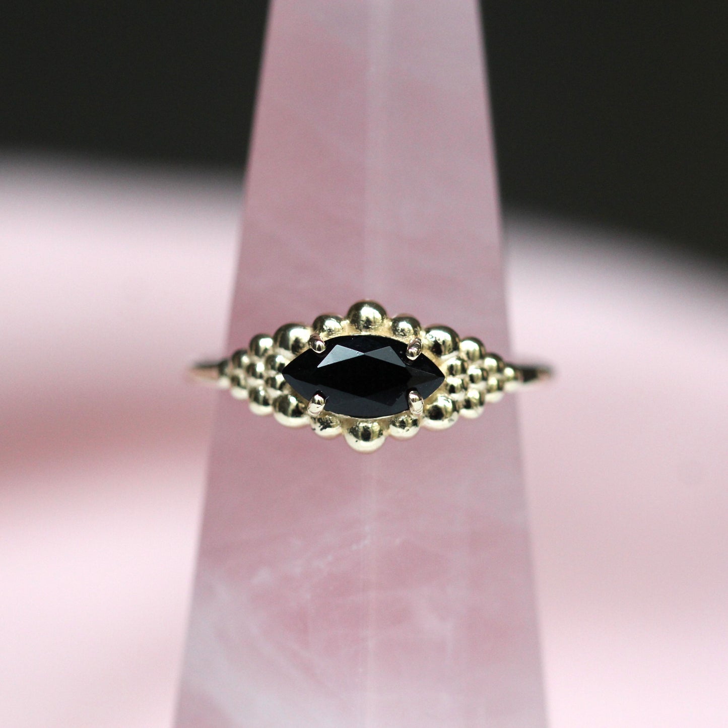 Marquise Bubble Halo Ring