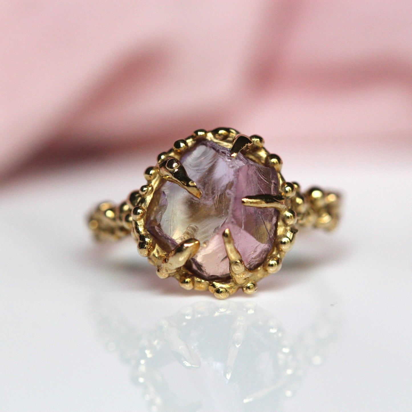 10K gold Raw Ametrine Ring- OOAK