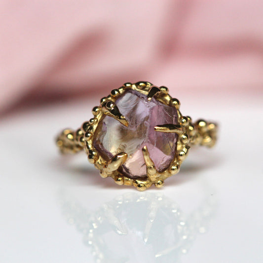 10K gold Raw Ametrine Ring- OOAK