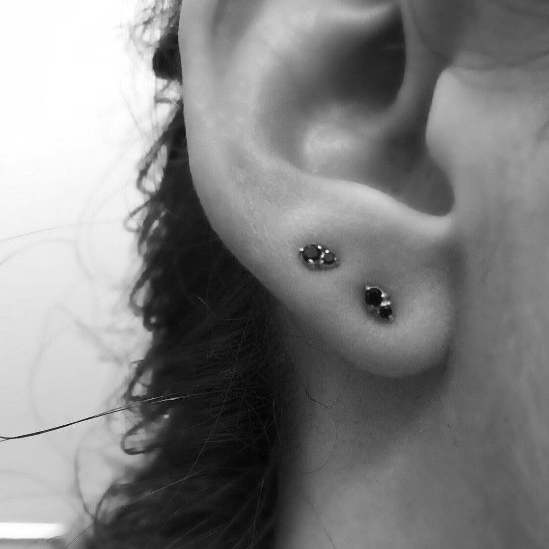 Black Diamond Duo Studs