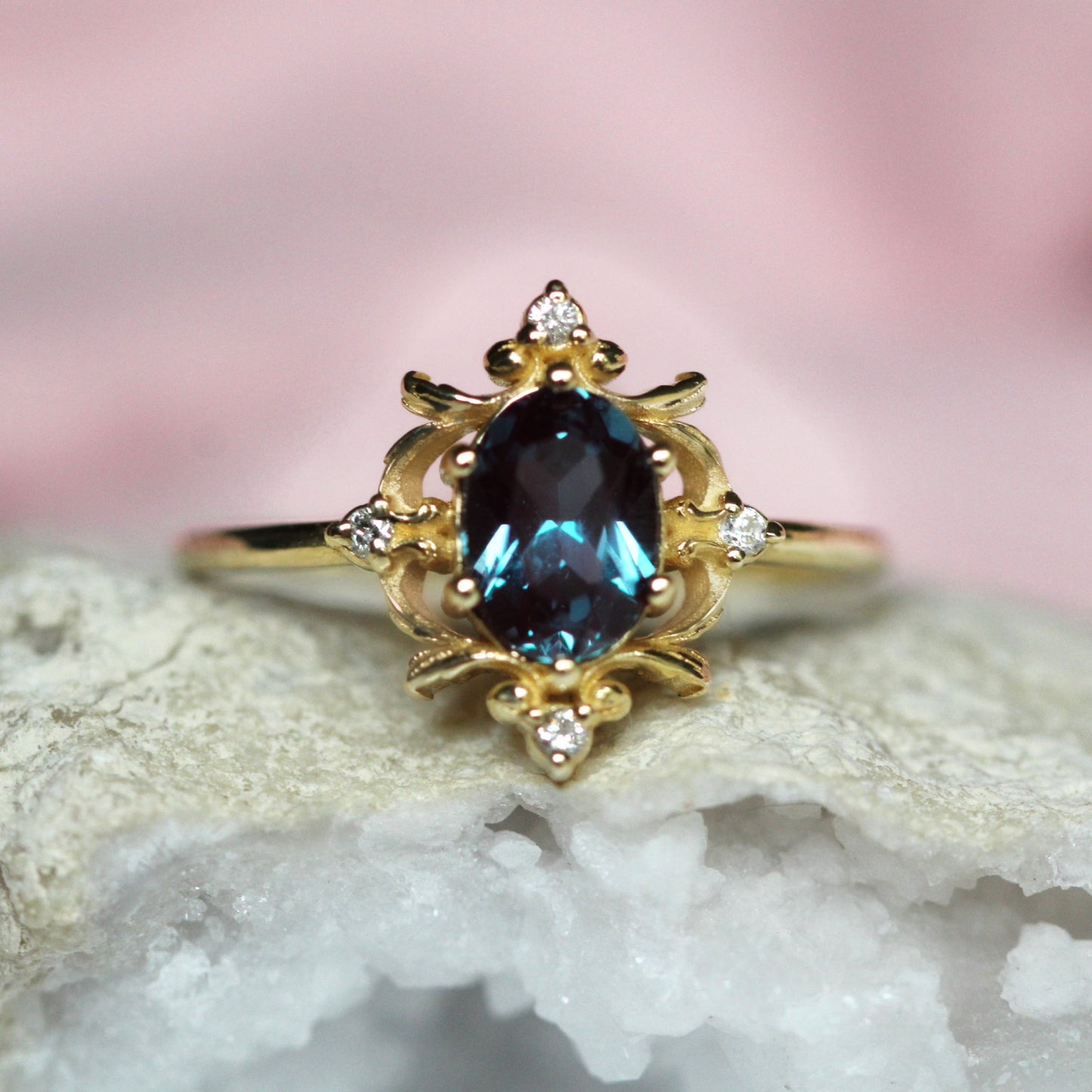 Filagree Alexandrite Ring