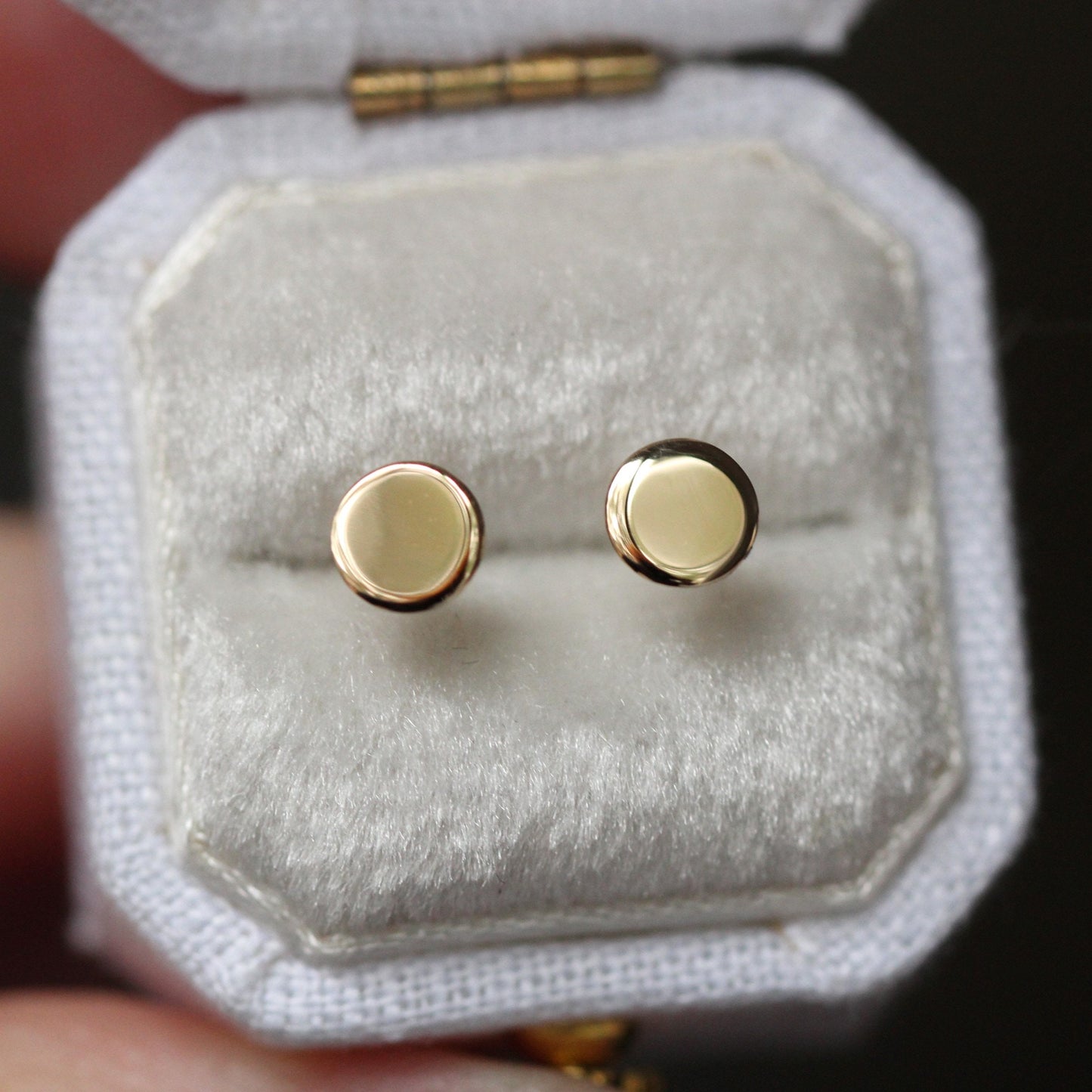 Solid 14K Gold Dot Studs, Dot Studs, Circle Studs, Gold Studs, Gold Earrings, Dainty Earrings, Disk Studs, Flat Circle Stud, Solid Gold