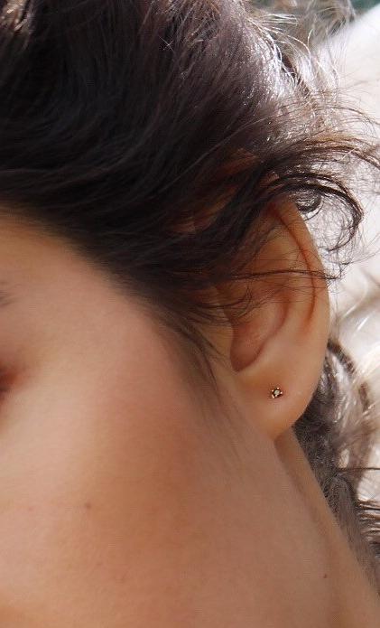 14K Gold Tiny Black Diamond Studs, Black Diamond, Black Stone, Tiny Earrings, Solid Gold, Gold Stud, Real Gold, Post Studs. Four Prong