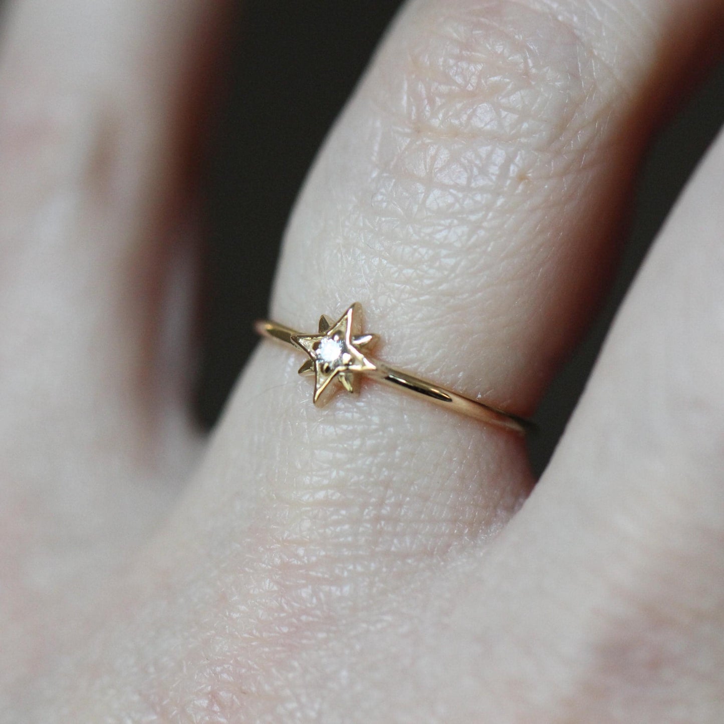 14K Gold Diamond Ring, "North Star" Ring, Astrology Ring, Engagement Ring, Ruby Ring, 10K, Dainty Ring, Star Jewelry, Solid Gold