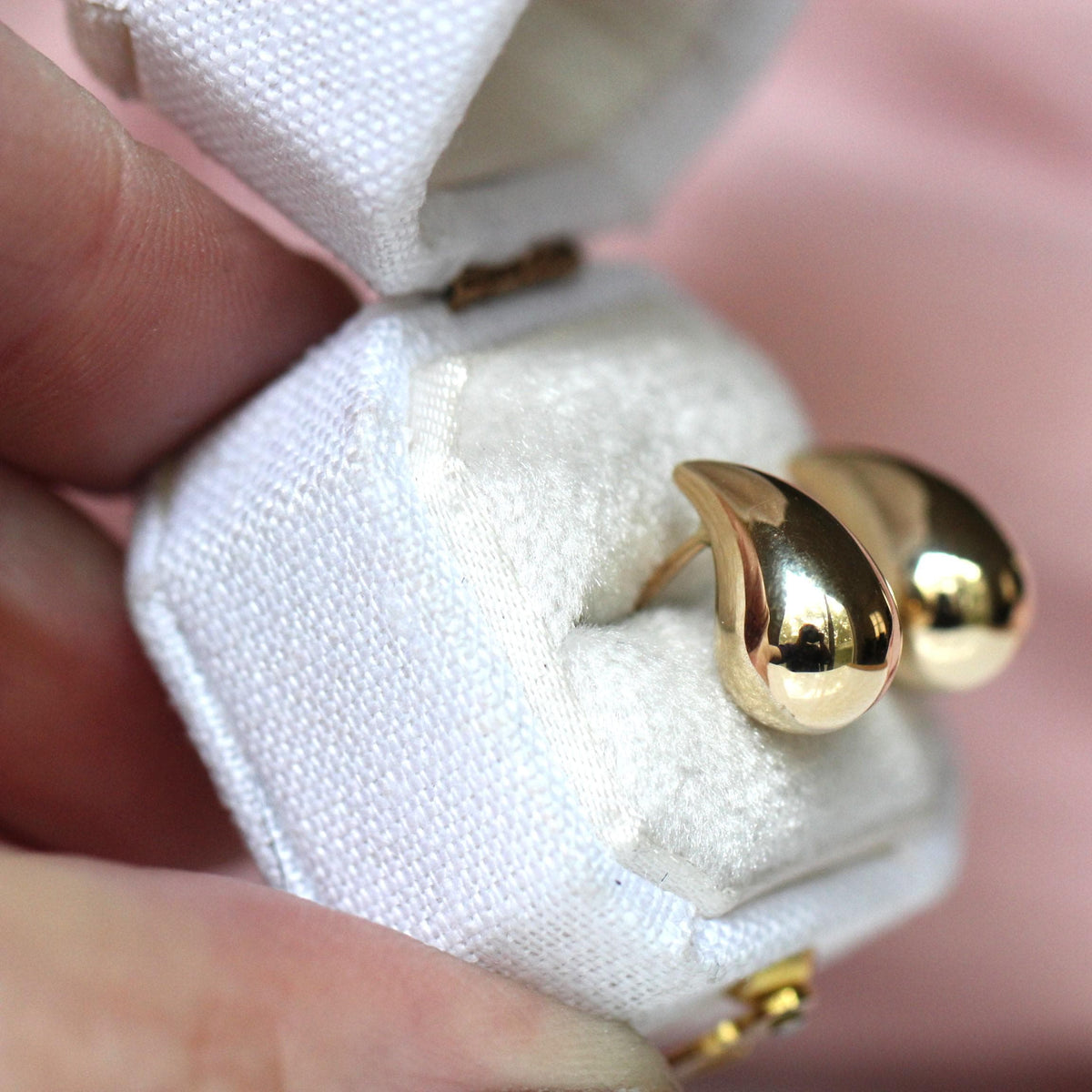 14K Gold, Tear Drop Studs, Post earrings, Solid Gold Studs, Large Drop Earrings, Pear shape Studs, Geometric Earrings, Real Gold Earrings