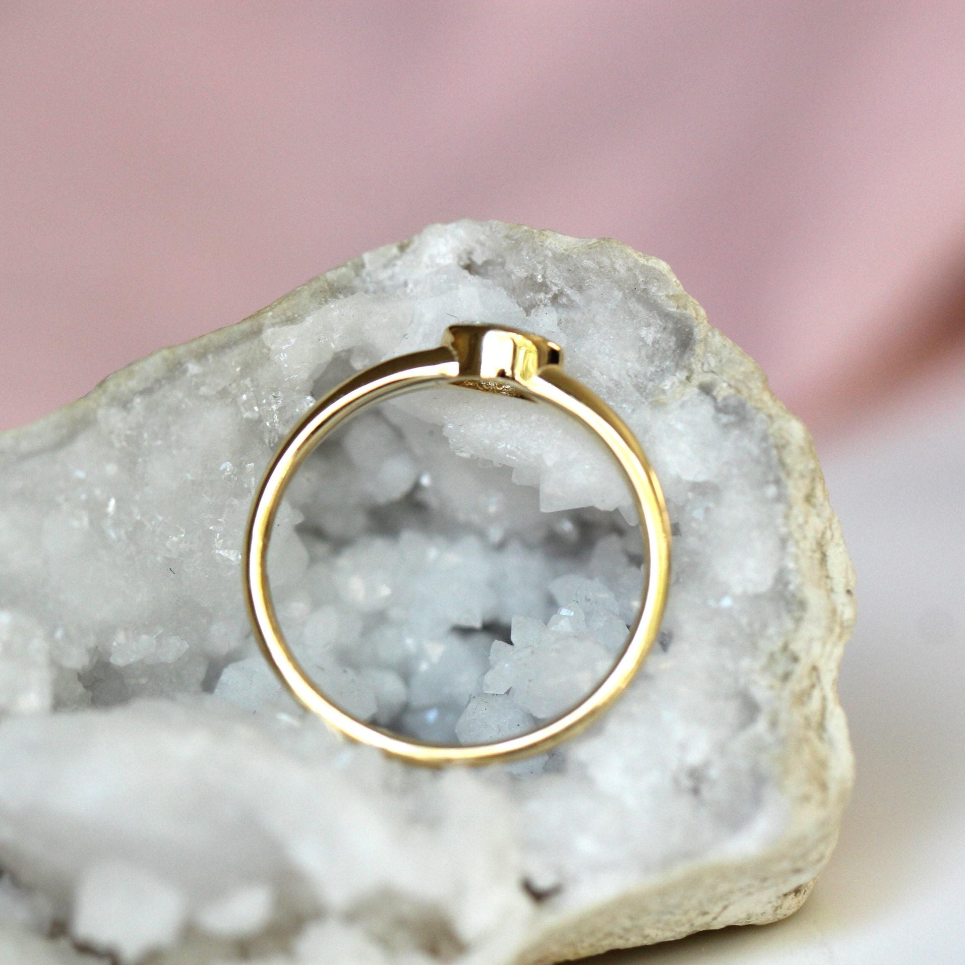 14K Diamond Marquise Bezel Ring, Tapered Band, Natural Diamond, Lab Diamond, 10K Gold, Solid Gold, Eye Ring, Bezel Ring, Solitaire Ring