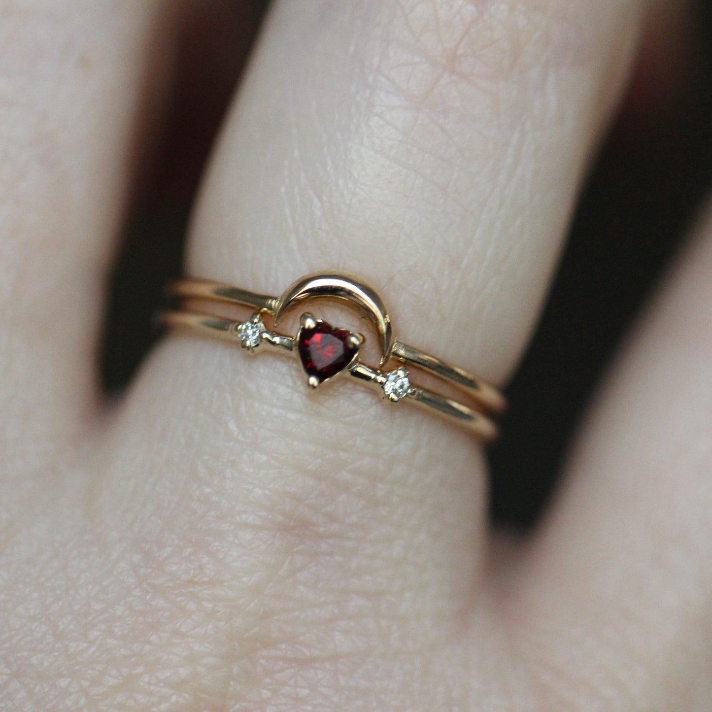 Sideways Moon Stacking Ring