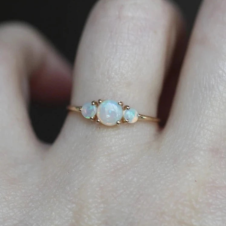 Australian Opal Trilogy Ring