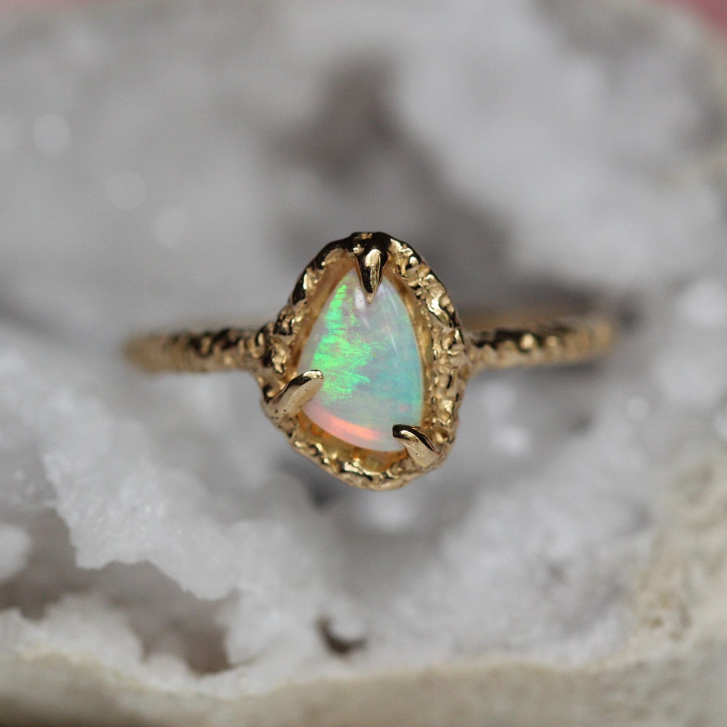 Opal Sand Triangle Ring- OOAK