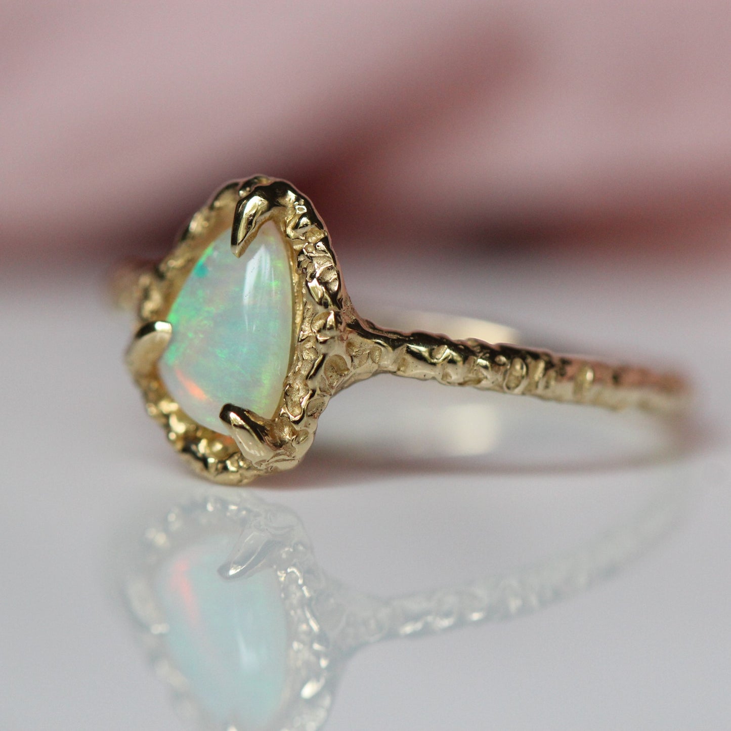 Opal Sand Triangle Ring- OOAK