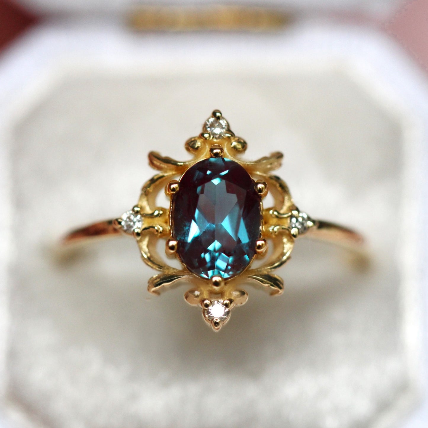 Filagree Alexandrite Ring