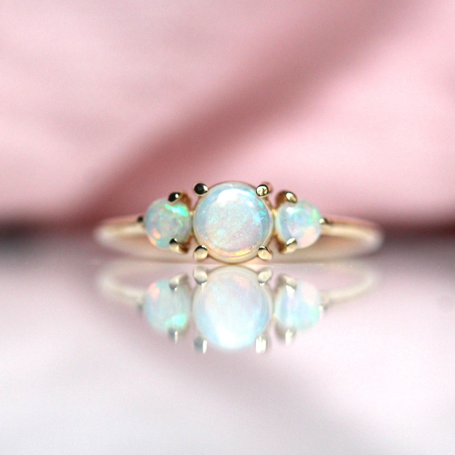 Australian Opal Trilogy Ring